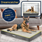 Grey Small To Xxl Dog Beds Orthopaedic Extra Large Flat Crate Pet Mattress, Removable Washable Cover | 137cm | Grey