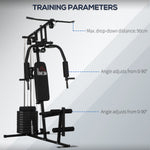 Home Gym Machine With 45kg Weight Stack | Black