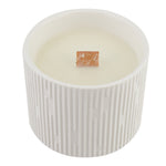 Ceramic Wood Wick Soy Wax Scented Candle Peach Oolong Tea Scent