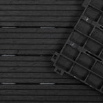 Pack Of 10 Cosmo Garden Patio Cosmopolitan Interlocking Decking Tiles | Dark Grey