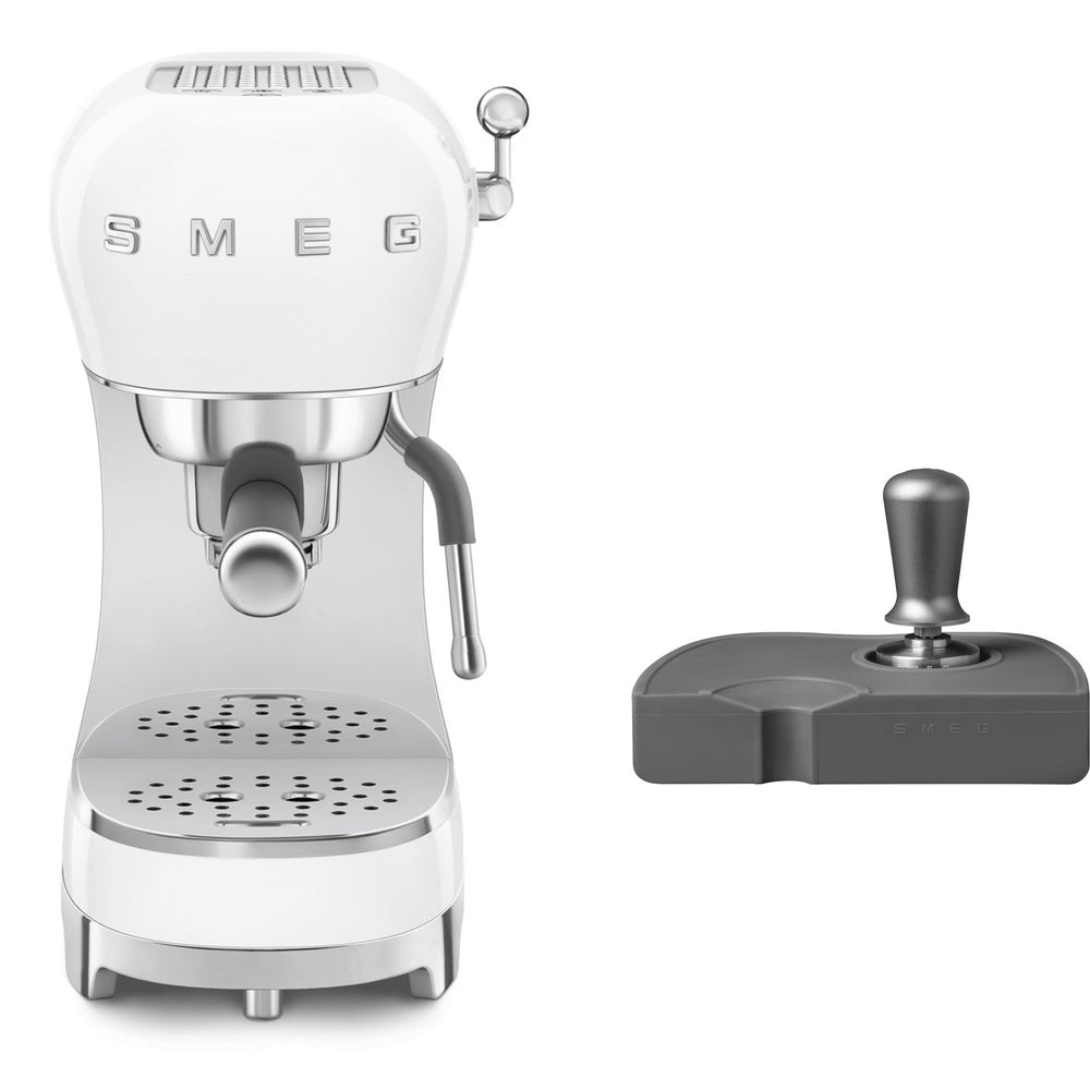 Ecf02 Espresso Machine + Coffee Tamper Set | White