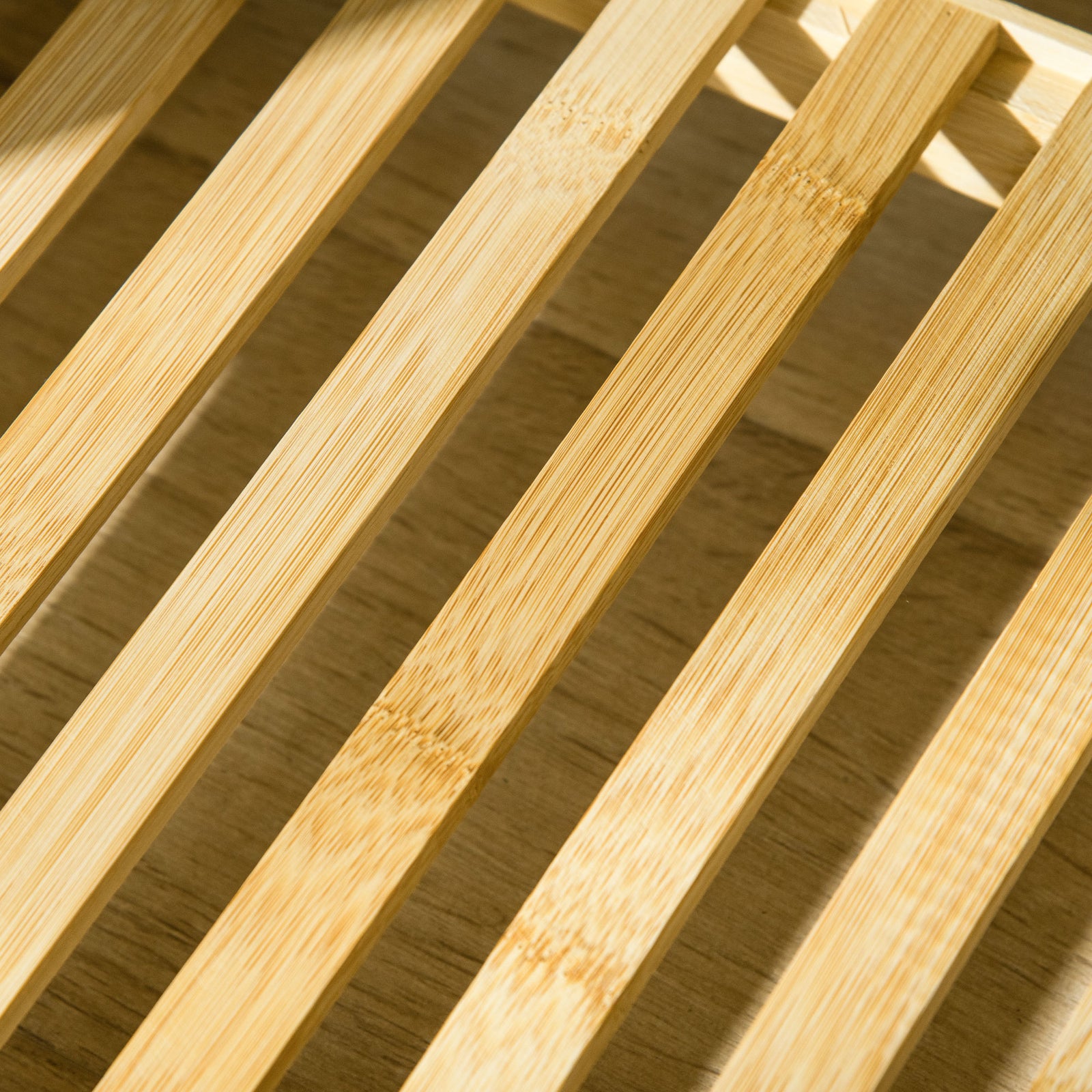 Bamboo Coat Rack W/ Hooks Hanging Rail And Storage Shelf