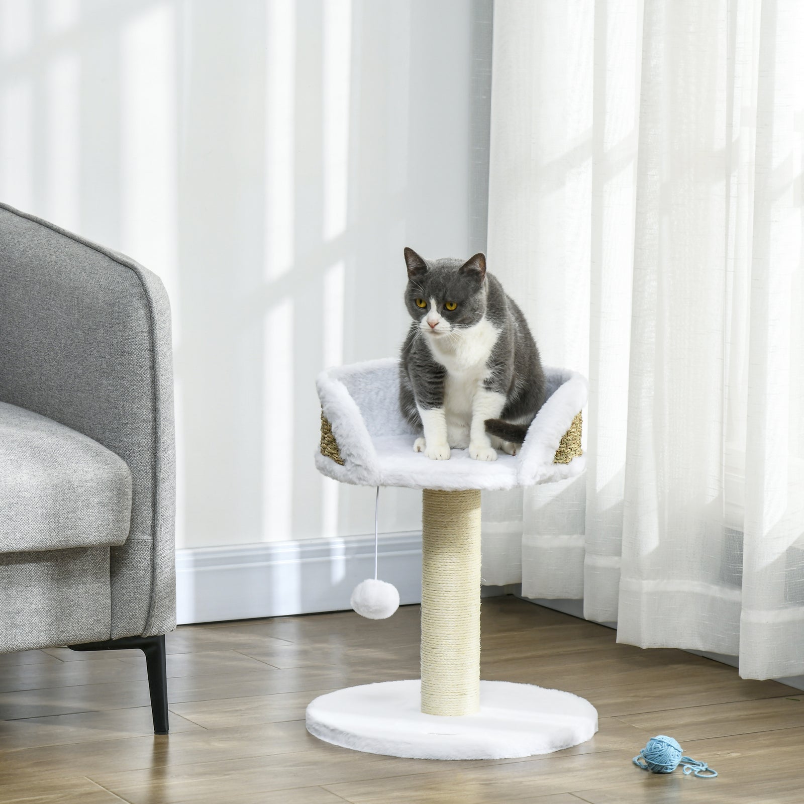 Cat Tree Tower Activity Centre With Scratching Posts | White