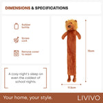 Livivo Lion Animal Style 2l Hot Water Bottle With Soft Removable Washable Cover