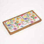 HOMESCAPES Spring Time Enamel Tray, 19 X 40cm