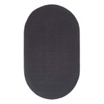 Handmade Woven Braided Oval Rug | 60cm x 80cm | Black