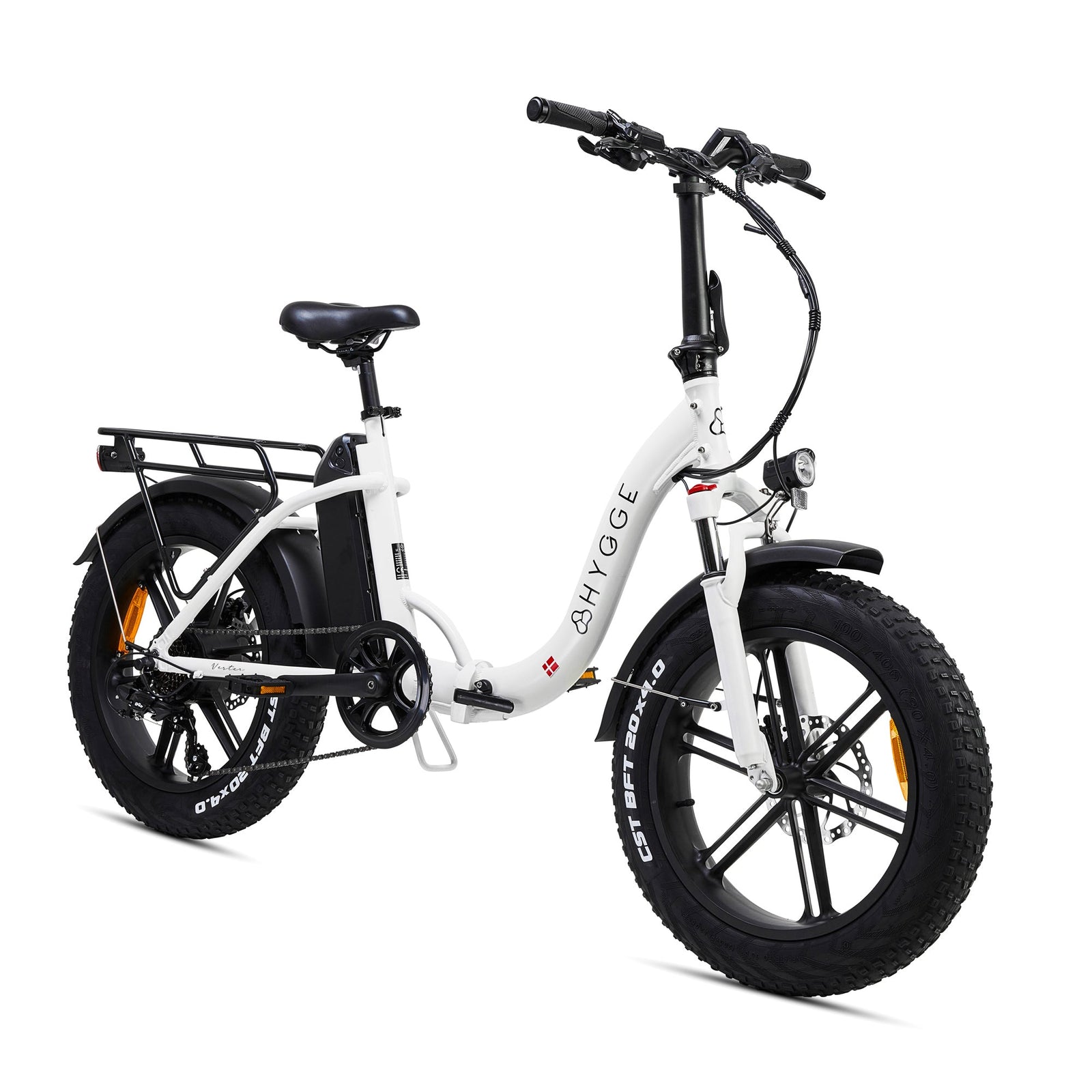 Vester Step 2025 Folding Bike - Fat Tyre E-bike | White