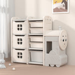 Cute Train Shape Toys Storage Rack For Kids Floor Standing