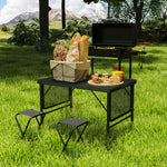 4.5ft Folding Grill Table, Black