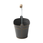 Breeins 2-piece Decorative Metal Retro Oval Plant Pot With Handle