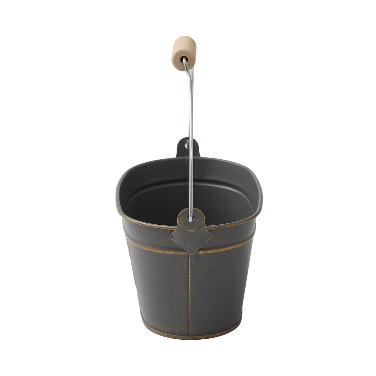 Breeins 2-piece Decorative Metal Retro Oval Plant Pot With Handle