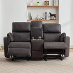 Hudson 2 Seat Rocker Recliner Sofa With Centre Console | Brown