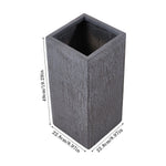 Rectangular Shaped Cement Planter Flower Pot With Drainage Holes | Small | Dark Grey