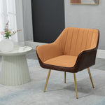 Accent Chairs Velvet Armchairs Living Room Bedroom | One Size | Brown