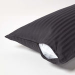 European Size Egyptian Cotton Pillowcase 330 Tc | 40 x 80cm | Black