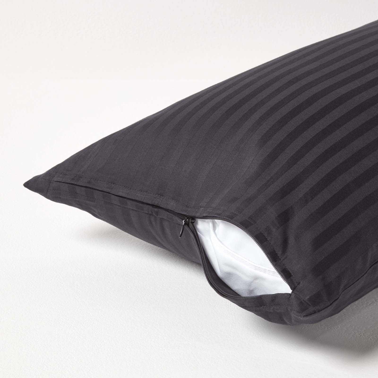 European Size Egyptian Cotton Pillowcase 330 Tc | 40 x 80cm | Black