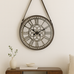 White Chrome Hanging Wall Clock