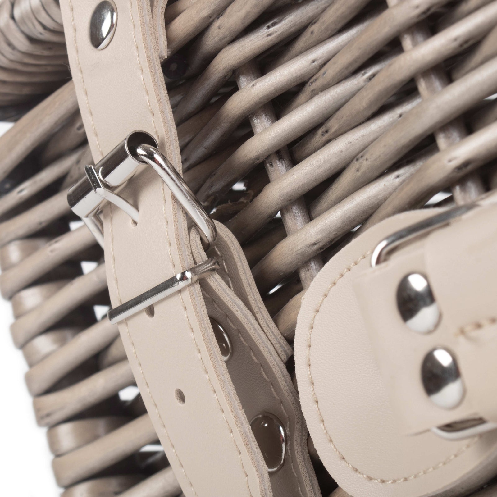 Wicker 40cm Antique Wash Picnic Basket | Gray
