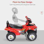 Kids Ride On Quads Boys Girls Led Lights Horn Music Toys 4 Wheels Red