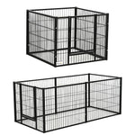 Heavy Duty 6 Panel Pet Playpen For Small, Medium Dogs | Black