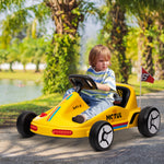 Aiyaplay 6v Electric Go Kart W/ Music, Light, Horn, For 3-5 Years | Yellow