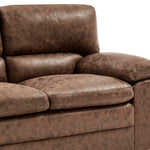 Oxford Faux Leather Sofa 3 Seater | Brown