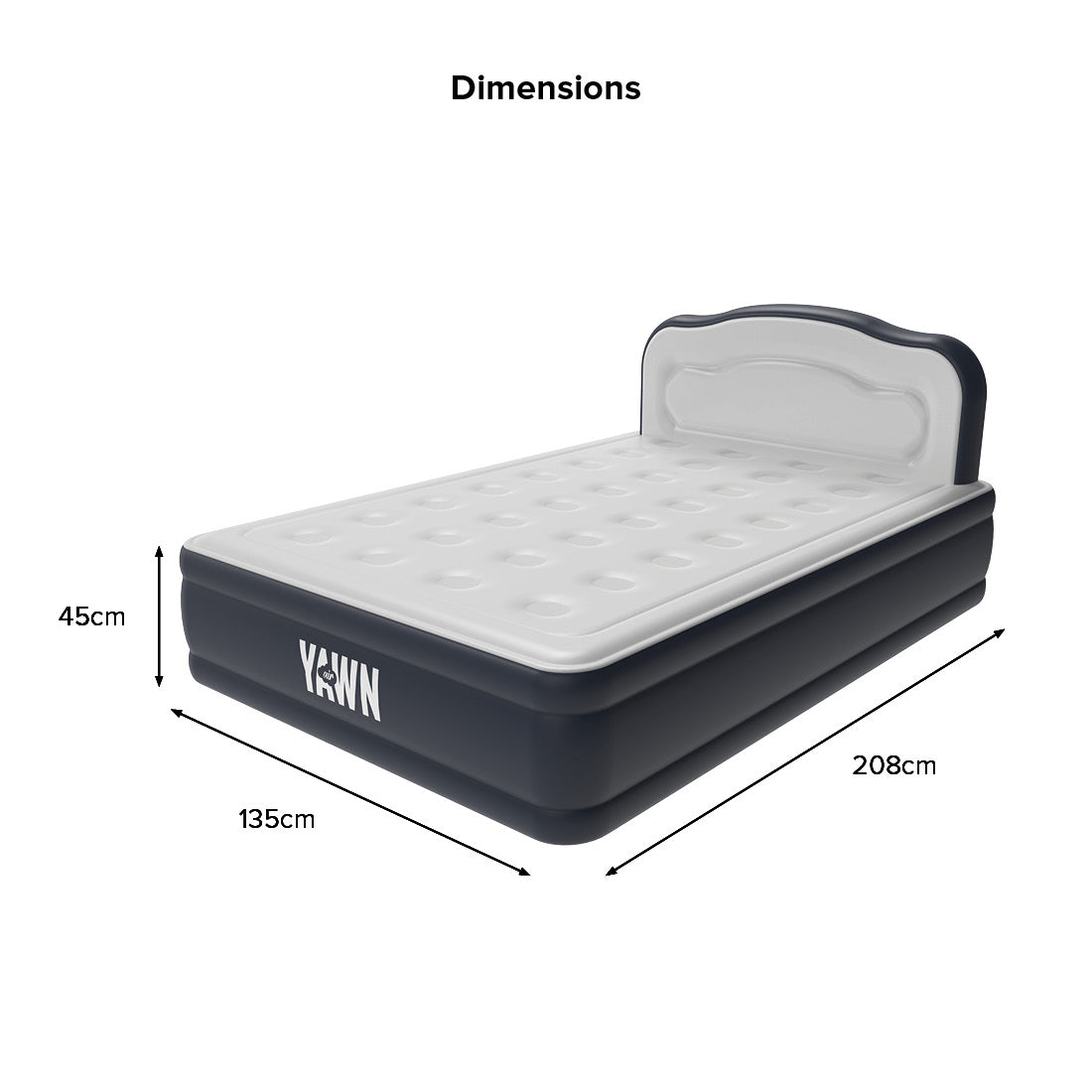 Air Bed Deluxe With Custom Fitted Sheet | Double