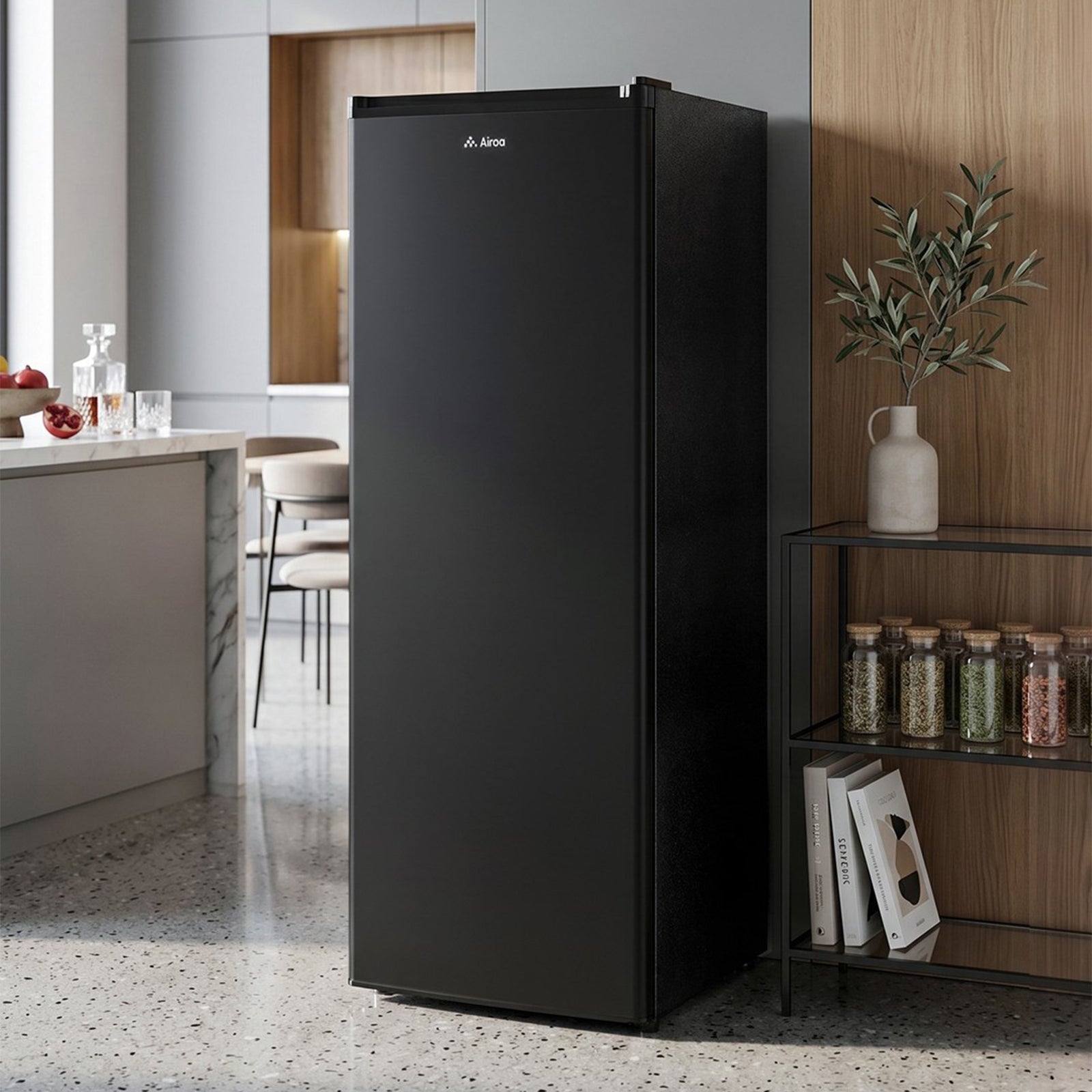 Breeins 175l Black Upright Freezer