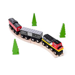 Wooden CN Train Engine with 3 Carriages