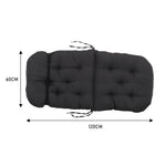 Rocking Chair Tufted Seat Pad Non-slip Seat Cushion | Dark Grey