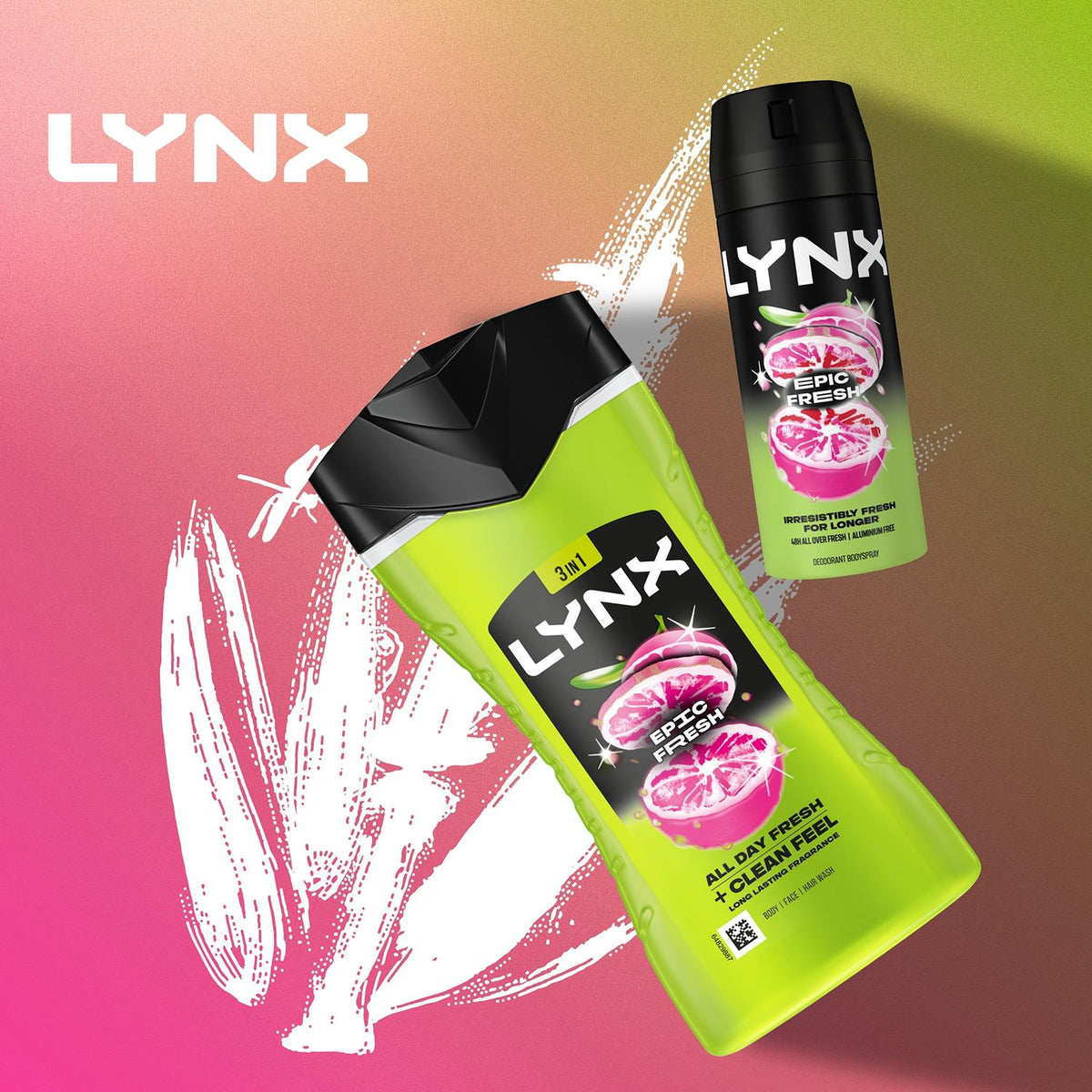 Shower Gel Epic Fresh Grapefruit & Tropical Pineapple Scent 225ml | Set of 12