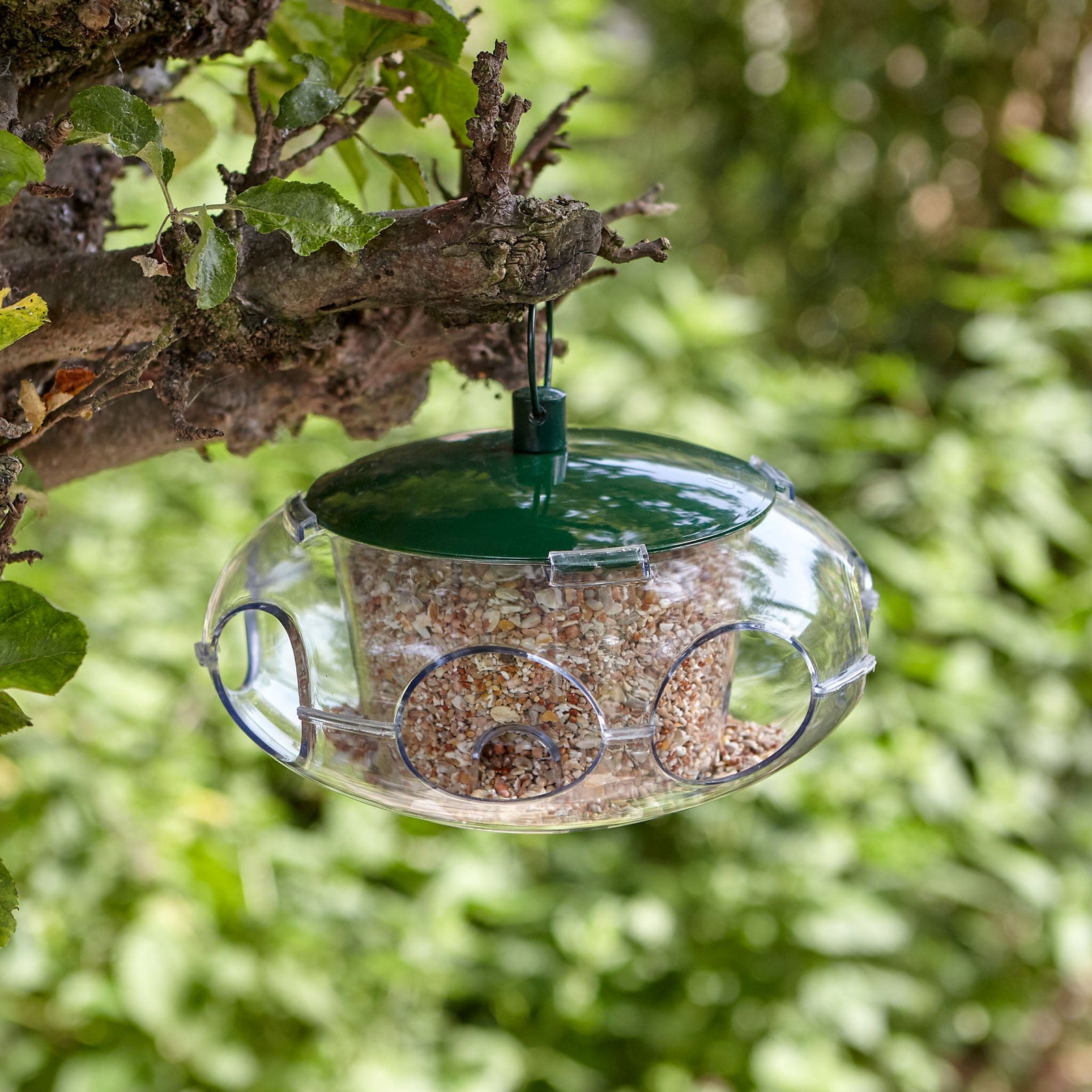 Small Ufo Bird Feeder Green 25cm Small-entry Design | Green