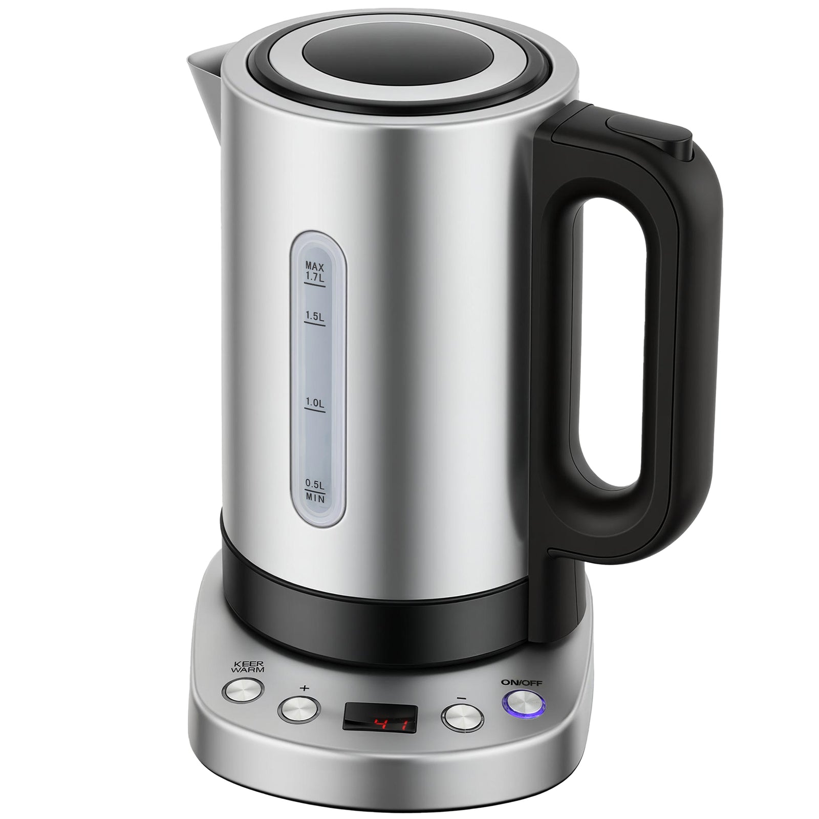 Electric Kettle, 1.7l Fast Boil, 3kw Water Kettle With Strix Thermost | Silver