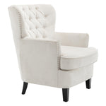 Breeins Modern Linen Upholstered Tufted Accent Chair Armchair
