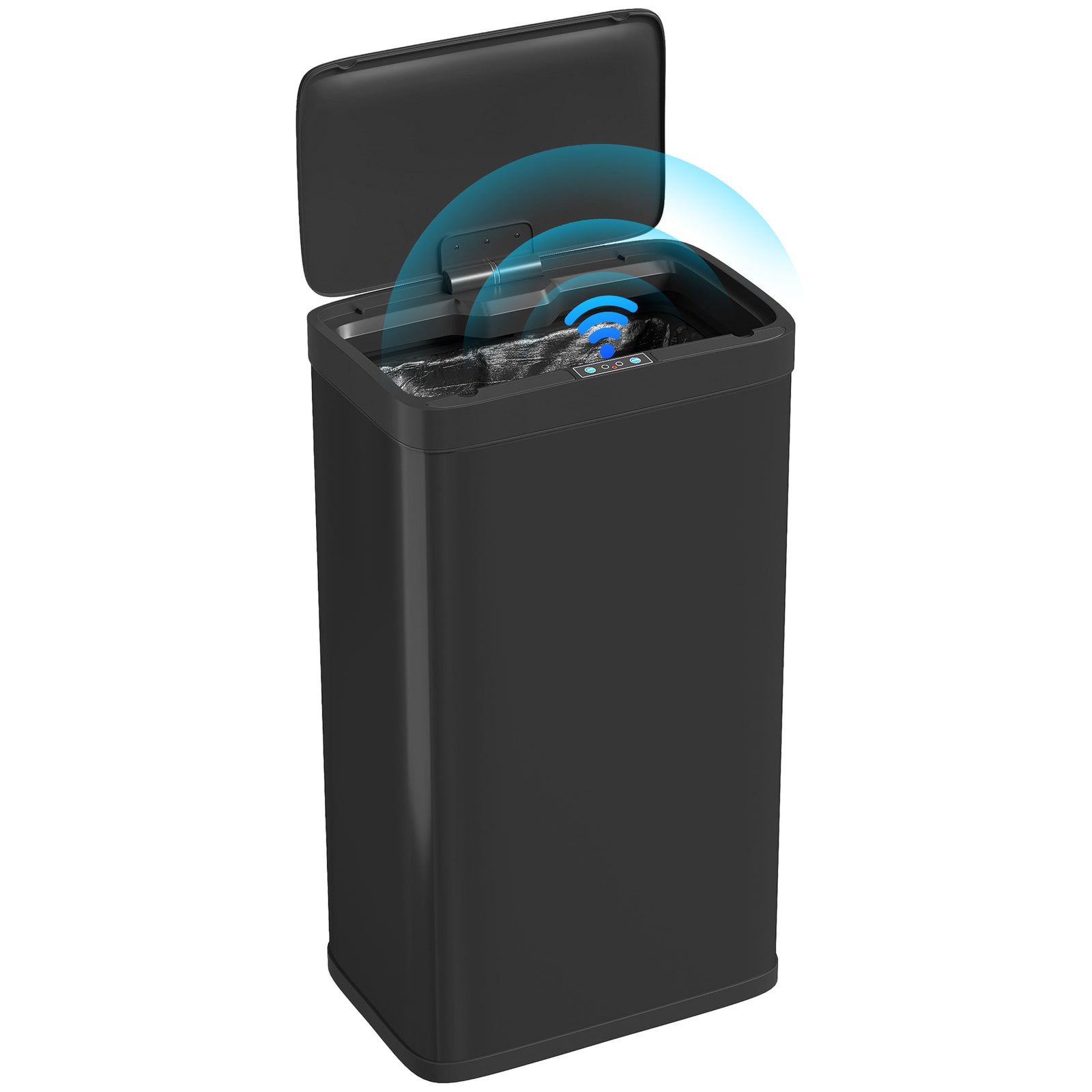 45l Sensor Bin, Stainless Steel Kitchen Bin With Automatic Close | Black