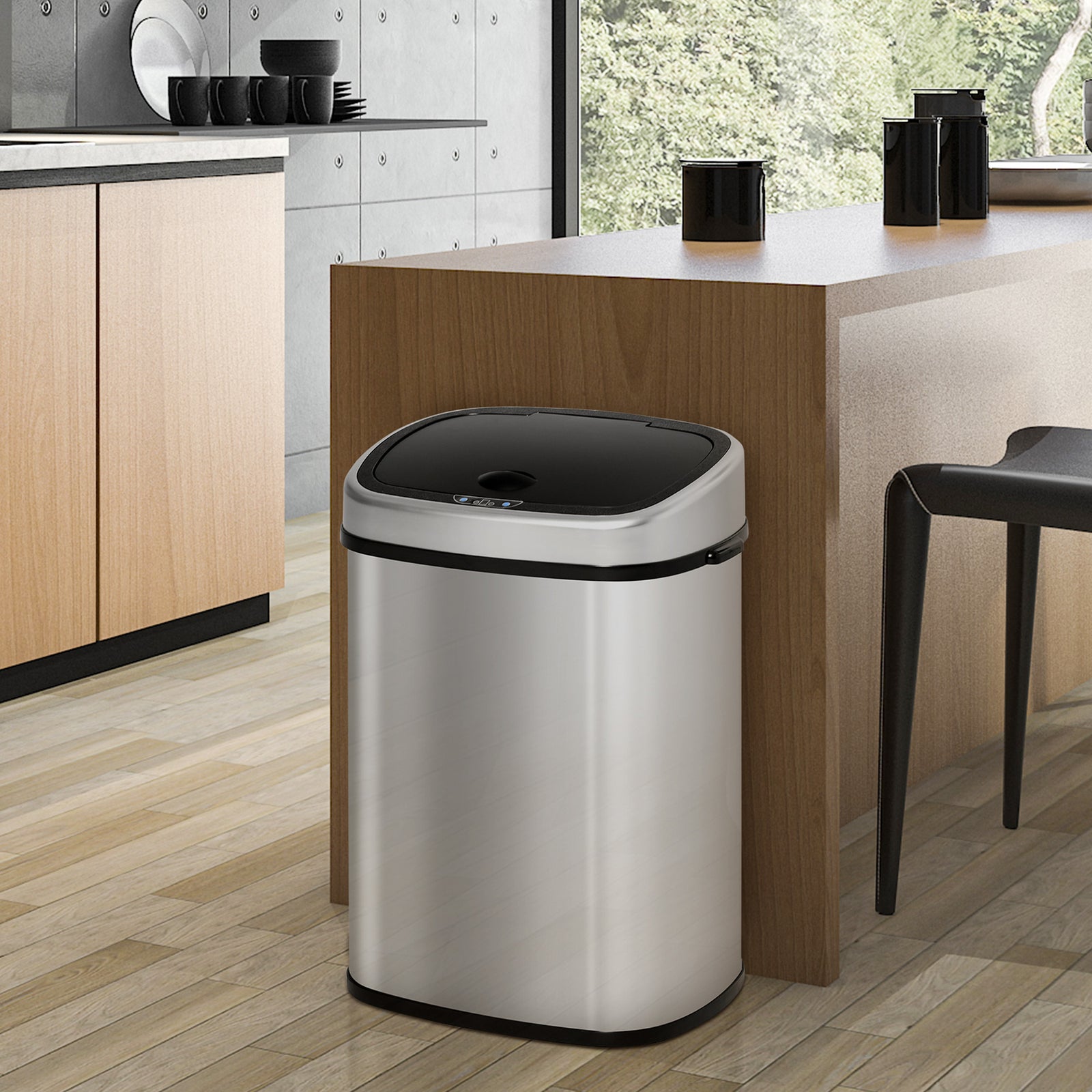 58/48l Sensor Dustbin Touchless Automatic Stainless Steel | Large | Brown