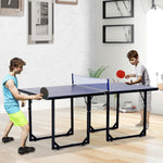 Foldable Mini Ping Pong Table With Net - 183cm | Blue