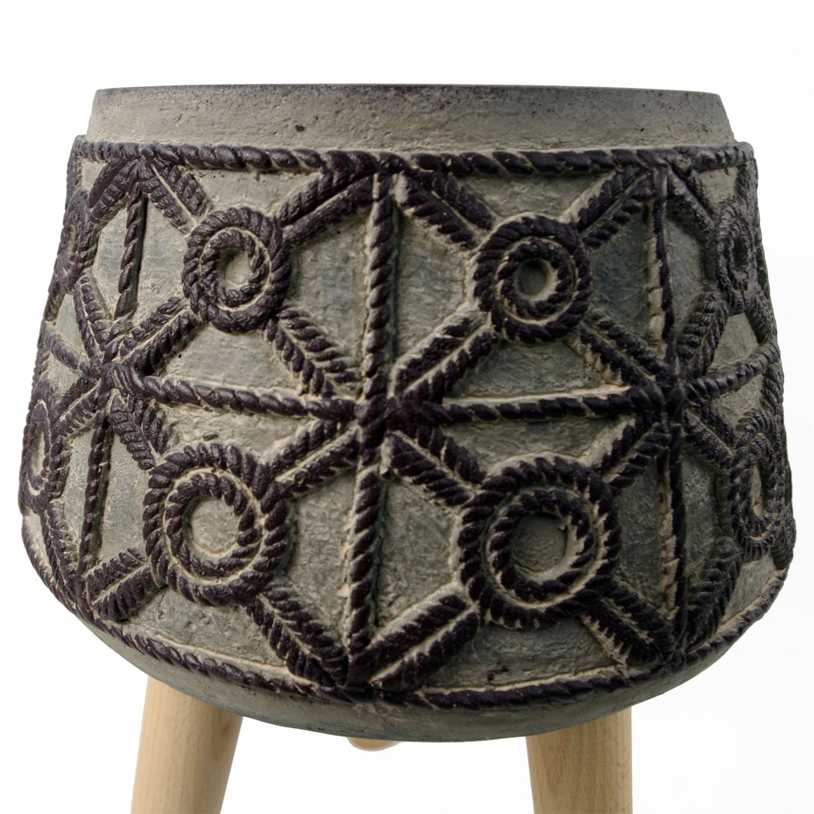 36cm X 26cm Rope Effect Composite Large Planter