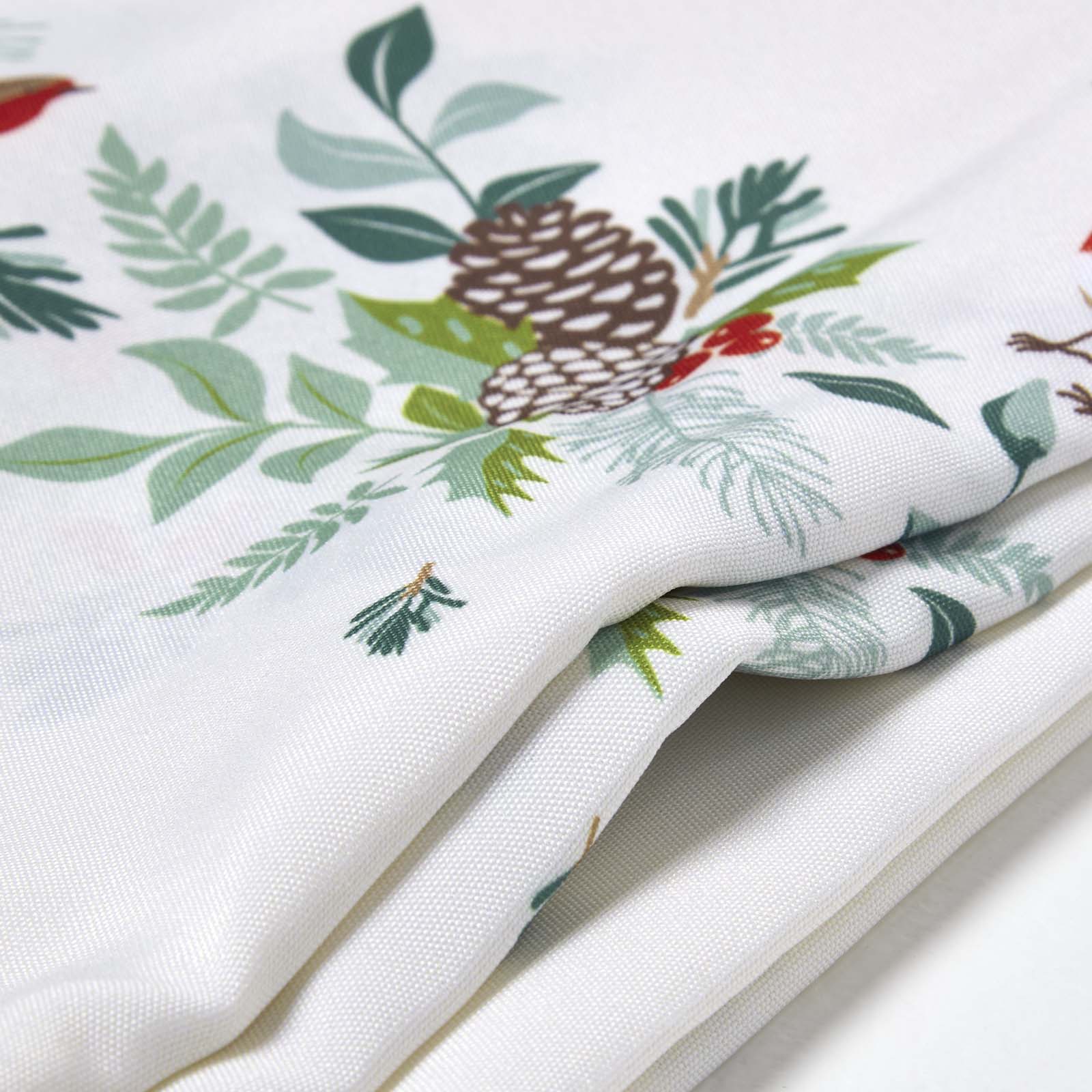 Robin Christmas Tablecloth | 132 x 274cm | White