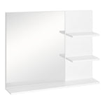 Bathroom Mirror Wall Mount Vanity Mirror 3 Storage Shelves