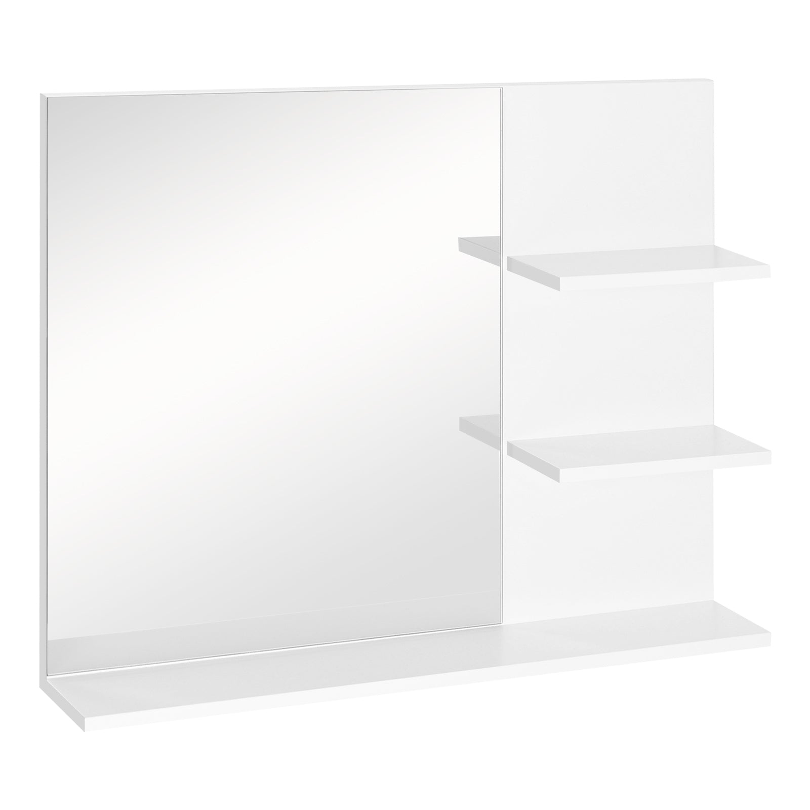 Bathroom Mirror Wall Mount Vanity Mirror 3 Storage Shelves