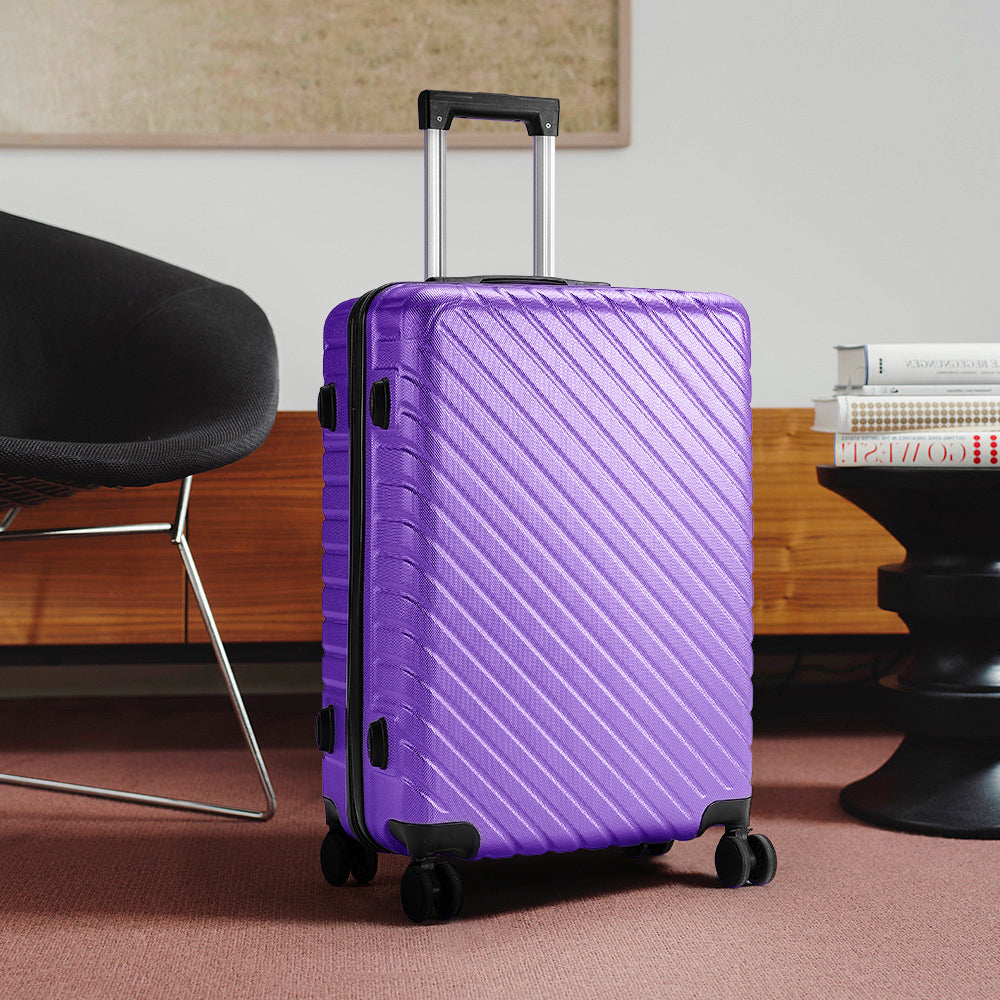 Lightweight Hardside Travel Suitcase With Spinner Wheels | Purple