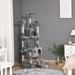 Cat Tree Scratcher Activity Centre, Condo Scratching Post Toy Bed | Gray