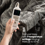 Electric Heated Fleece Over Blanket With Adjustable Digital Control & Safety Timer | Grey