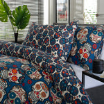 Day Of The Dead Cotton Rich 200 Thread Count Reversible Duvet Cover Set | Double | Navy Blue