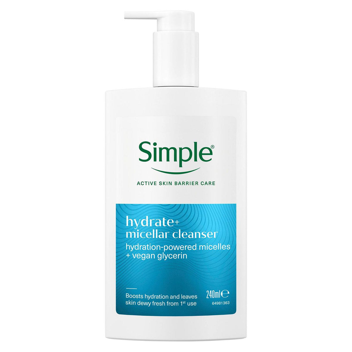 Hydrate+ Micellar Cleanser Gentle Refreshing Face Wash 240ml | Set of 1