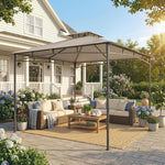  3 X 3 M Gazebo, Outdoor Gazebo Canopy With 2-tier Roof | Khaki