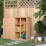 Garden Shed Outdoor Tool Storage With 2 Shelve | Natura