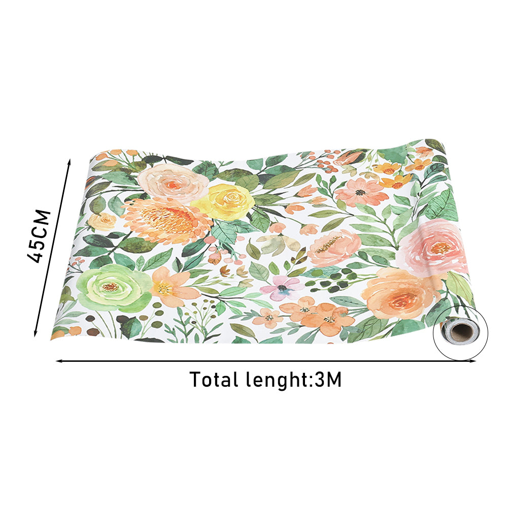 European Countryside Style Floral Wallpaper Roll Self Adhesive
