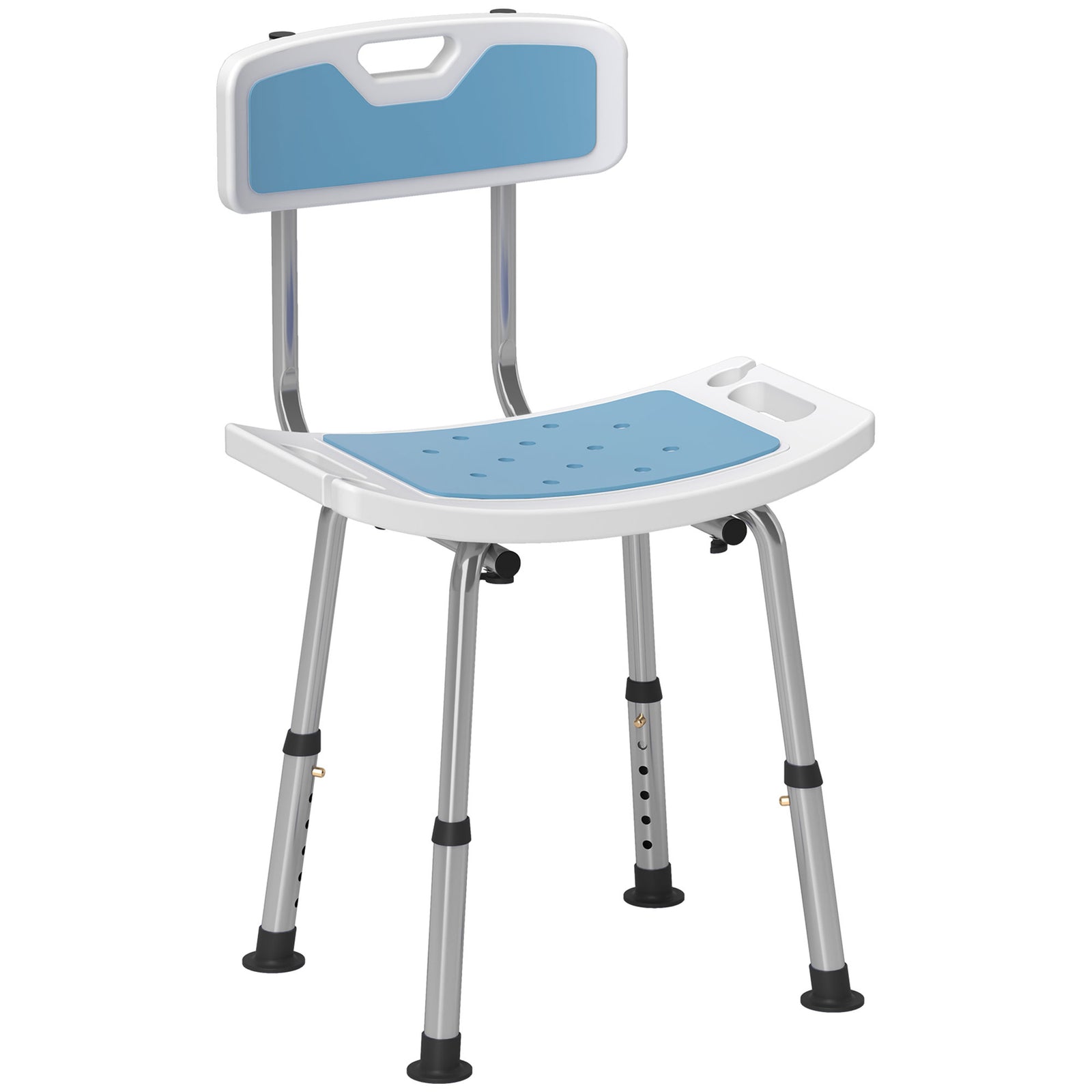 Shower Stool For Elderly Disabled Adjustable Shower Stool | One Size | Light Blue